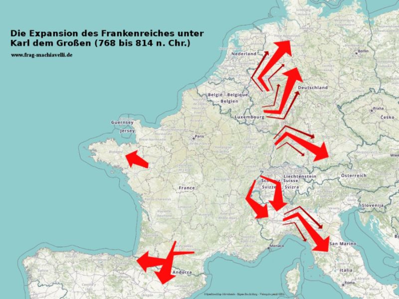 Frankenreich Karte Karte