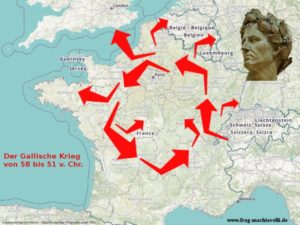 Karte des Gallischen Krieges