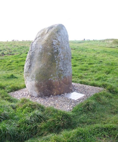 Alfred der Große versammelte seine Truppen für die Schlacht von Edington bei Egbert's Stone. Denkmal der Schlacht von Edington