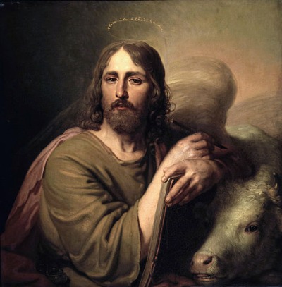 Der Evangelist Lukas gemalt zwischen 1804 und 1809 von Vladimir Borovikovsky für die Kazan Kathedrale in St. Petersburg. Evangelist Lukas