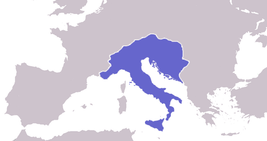 Die Ost-Goten eroberten das Königreich Italien von den Germanen ab dem Jahr 489. Völkerwanderung ostgotisches Reich Karte