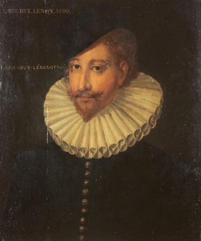Esmé Stewart, 1. Duke of Lennox, regierte als Favorit von König Jakob VI. in Schottland Esmé Stewart, 1. Duke of Lennox, Porträt