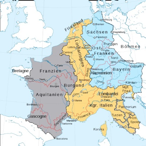 Reichsteilung Vertrag von Verdun 843