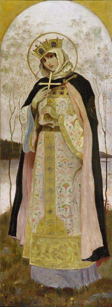 Die Heilige Olga von Kiew gemalt von Nestorov im Jahr 1892. Heilige Olga von Kiew