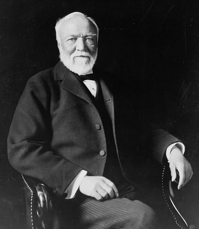 Andrew Carnegie war Tycoon der Stahlindustrie und Philanthrop. Andrew Carnegie 1913