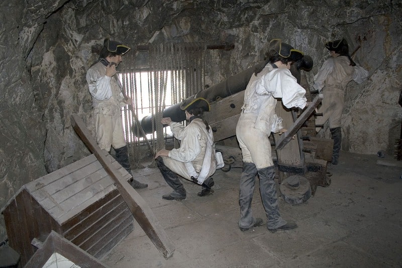 Koehler Depressing Carriage bei der Belagerung von Gibraltar