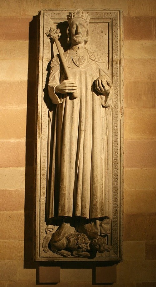 Grabplatte von König Rudolf I. von Habsburg im Dom zu Speyer